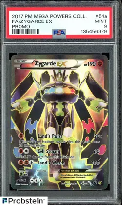 2017 Pokemon Mega Powers Collection Promo #54a FA Zygarde EX PSA 9 - Image 1