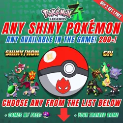 Choose ANY SHINY 6IV Pokemon ✨ ALPHA ✨ YOUR TRAINER NAME - Pokemon Legends ZA - Image 1