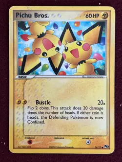 Pokemon Pichu Bros. POP Series 3 016/017 Common 60HP Bustle Basic 2006 English - Image 1