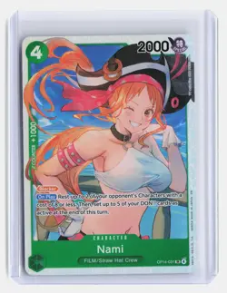 Nami One Piece The Azure Sea's Seven #OP14-031 Super Rare Holo Foil - Image 1