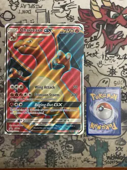 Pokemon TCG Black Star Promo Charizard GX Full Art #SM60 Jumbo Holo Card G1 - Image 1