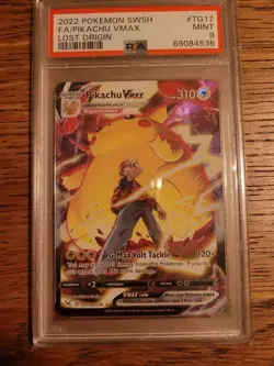 Pokemon Pikachu VMAX Lost Origin Trainer Gallery TG17/TG30 Card PSA 9 - Image 3