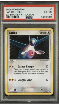 Pokemon 2004 EX Trainer Kit Latias and Latios #4 & #2 PSA 6, Sequential Cert # - Image 1