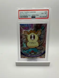 2000 Topps Chrome Pokemon Spectra HOLO #20 RATICATE PSA 6 - Image 1