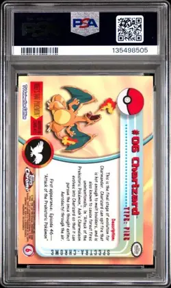 Topps Chrome Charizard SPECTRA Pokemon HOLO 2000 PSA 6 - Image 2