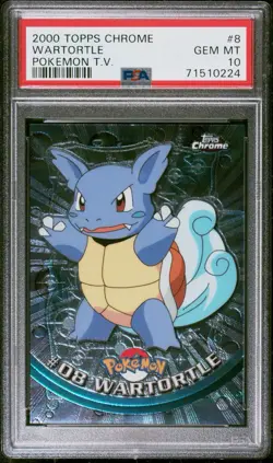 2000 Pokemon Topps Chrome Series 1 Holo # 08 Wartortle 💎PSA 10 GEM MINT💎 - Image 1