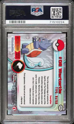 2000 Pokemon Topps Chrome Series 1 Holo # 08 Wartortle 💎PSA 10 GEM MINT💎 - Image 2