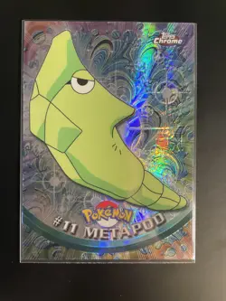 SPECTRA Metapod #11 Topps Chrome 2000 Series 1 T.V Holo Pokemon Card TCG - Image 1