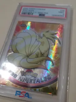 2000 Topps Chrome Pokemon NINETALES T.V. Spectra Chrome #38 PSA 9 Mint Condition - Image 2