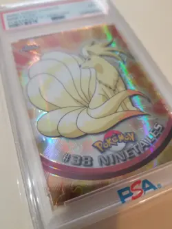 2000 Topps Chrome Pokemon NINETALES T.V. Spectra Chrome #38 PSA 9 Mint Condition - Image 3