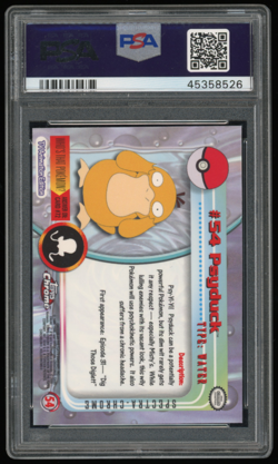 2000 TOPPS CHROME POKEMON T.V. #54 PSYDUCK SPECTRA PSA 10 *** POP 31 *** - Image 2