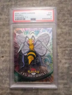 2000 Topps Chrome Pokemon T.V. HOLO #15 BEEDRILL PSA 9 - Image 1