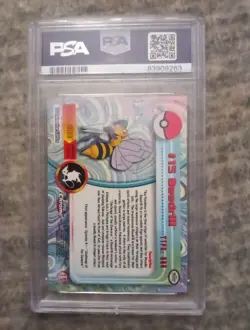 2000 Topps Chrome Pokemon T.V. HOLO #15 BEEDRILL PSA 9 - Image 2
