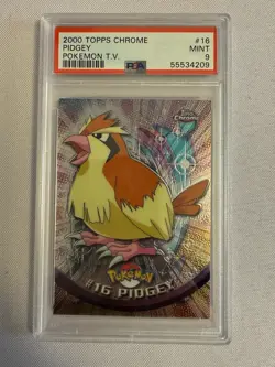 2000 Pokemon - Pidgey Holo Foil - Topps Chrome T.V. #16 Series 1 - PSA 9 Mint!! - Image 1