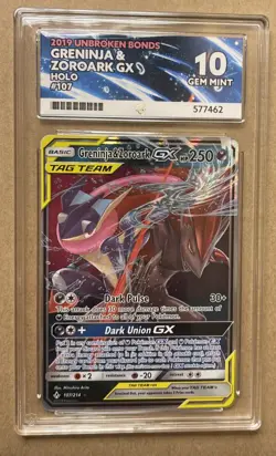 Pokemon TCG Greninja & Zoroark Unbroken Bonds GX 107/214 Not PSA Ace 10 Gem Mint - Image 3