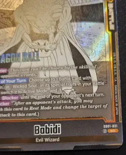 Babidi SB01-031 Foil Super Rare Manga Booster 01 Dragon Ball Super Card Game - Image 5