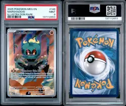 Pokemon TCG Marshadow Mega Evolution Illustration Rare Card 146/132 PSA 9 - Image 3