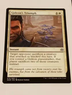 Gideon's Triumph War Of the Spark Mtg Card Mint Condition - Image 1