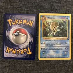 OMASTAR 40/62 Fossil Unlimited Pokemon Card 1999 WOTC Near Mint NM LOT of 2 - Image 2