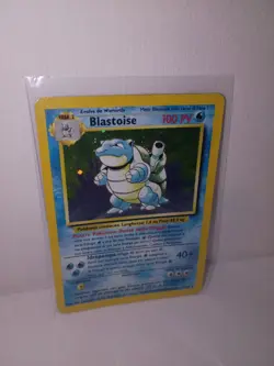Pokemon TCG Blastoise Base Set Holo Unlimited Rare Card 2/102 HEAVY PLAY ITAL. - Image 1