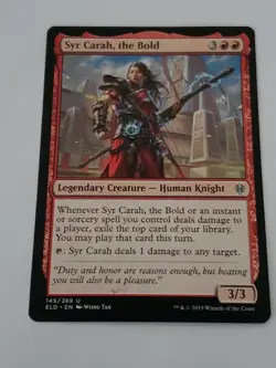 Syr Carah, The Bold Throne of Eldraine Mtg Card Mint Condition - Image 1