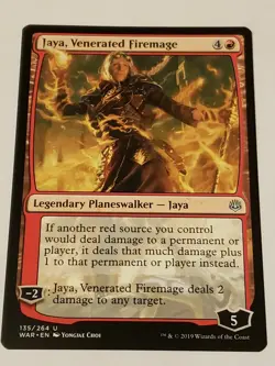 Jaya, Venerated Firemage War of The Spark Mtg Card Mint Condition - Image 1