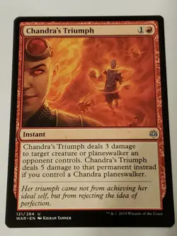 Chandra's Triumph War Of The Spark Mtg Card Mint Condition - Image 1