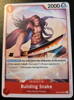 Building Snake OP09-008 Uncommon Emperors In The New World One Piece Card Game - Image 1