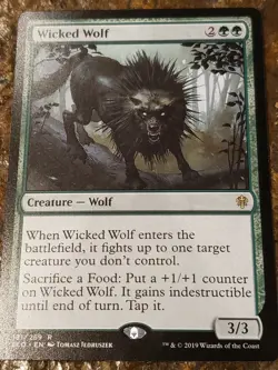 Wicked Wolf Throne of Eldraine Mtg Card - Image 1