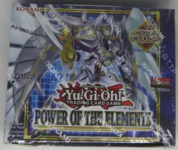 YUGIOH! POWER OF THE ELEMENTS BOOSTER (24 PACKS) 1st EDITION - Image 1