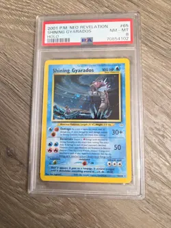 2001 POKEMON NEO REVELATION #65 SHINING GYARADOS 65/64 -HOLO PSA 8 - Image 1