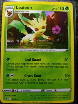 Pokemon TCG - Leafeon SWSH191 Black Star Promo With Swirl - NM - Image 1