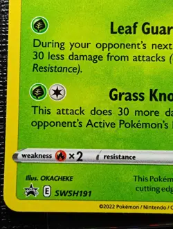 Pokemon TCG - Leafeon SWSH191 Black Star Promo With Swirl - NM - Image 4