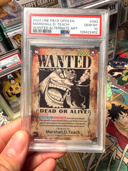 Bandai One Piece CCG Marshall D. Teach OP09-093 Emperors Foil PSA 10 - Image 1