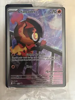 Charcadet 022 Pokemon Center Phantasmal Flames ETB Stamped Promo Sealed NM - Image 1