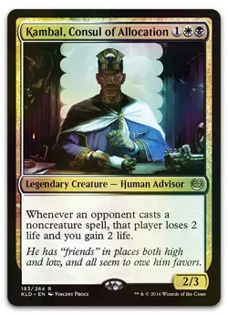Kambal, Consul of Allocation #183 (Foil) (NM) Kaladesh KLD Magic MTG - Image 1