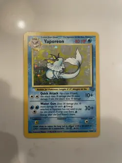 Pokemon TCG: Vaporeon 12/64 holo rare jungle 1999 WOTC near mint / excellent - Image 1