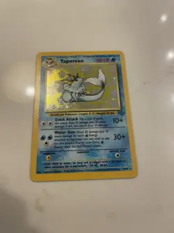 Pokemon TCG: Vaporeon 12/64 holo rare jungle 1999 WOTC near mint / excellent - Image 2