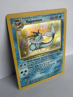 Pokemon TCG Vaporeon Holo Rare Card 12/64 Jungle Series 1999 - Image 1