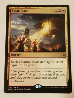 Solar Blaze War of The Spark Mtg Card Mint Condition Rare - Image 1