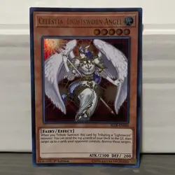 1ST EDITION CELESTIA, LIGHTSWORN ANGEL 1996 BLLR-EN040 YUGIOH CARD (LP/MP) - Image 1