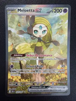 Meloetta EX 167/086 Black Bolt Special Illustration Rare Pokemon TCG Card NM - Image 1