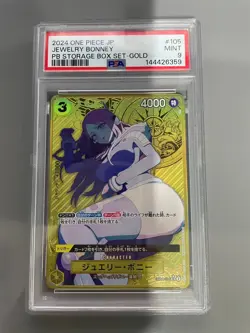 PSA 9 Jewelry Bonney japanese OP08-105 One Piece Promotion Cards - Image 1