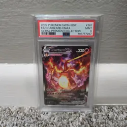2022 POKEMON SWSH BLACK STAR PROMO #261 FULL ART/CHARIZARD VMAX PSA 9 - Image 1