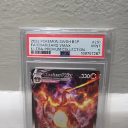 2022 POKEMON SWSH BLACK STAR PROMO #261 FULL ART/CHARIZARD VMAX PSA 9 - Image 2
