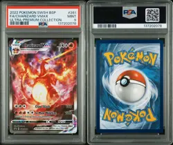 2022 POKEMON SWSH BLACK STAR PROMO #261 FULL ART/CHARIZARD VMAX PSA 9 - Image 3