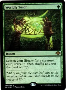 MTG: Dominaria Remastered: Foil Worldly Tutor: Lightly Played Condition - Image 1