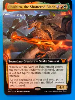 MTG 1x EXTENDED ART Chishiro, the Shattered Blade 73 Kamigawa Neon Magic x1 NM - Image 1