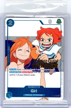 One Piece Girl (Nami) P-096 Release Event Op14 Winner Card Promo SEALED - Image 1