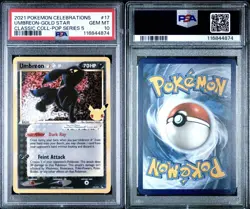 2021 Umbreon Gold Star Pokemon Celebrations Classic Coll Pop Series 5 #17 PSA 10 - Image 3